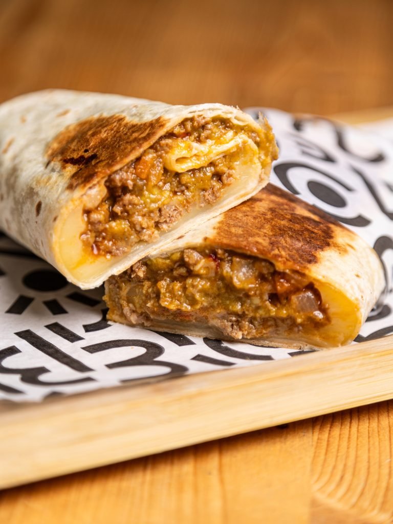 burrito casero para cenar en Arkaiate